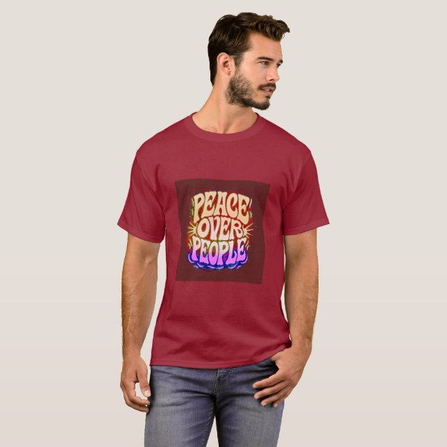 Peace Over People | Luxury Mental Health T-Shirt | (Frente Completa)