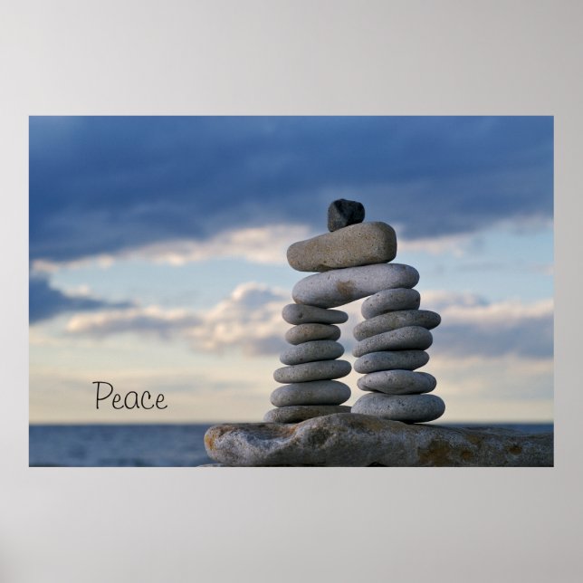 Peace Zen Rocks Poster (Frente)