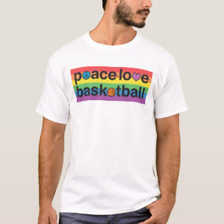 PeaceLoveBasbol PRIDE Unisex T-Shirt (branco)