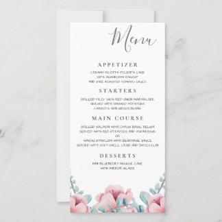 Peach Blossom | Menu de Casamento Floral