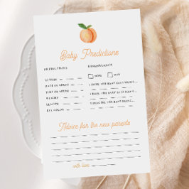 Peach Chá de fraldas Predição e Jogo de Conselhos