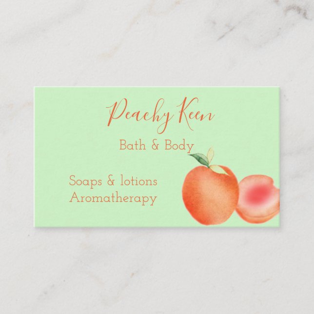 Peach Design Standard, Cartão de visita de 3,5" x  (Frente)