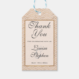 Peach e Douradas Etiquetas de Graças