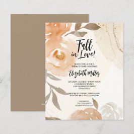 Peach Floral Chá de panela Budget Invtions