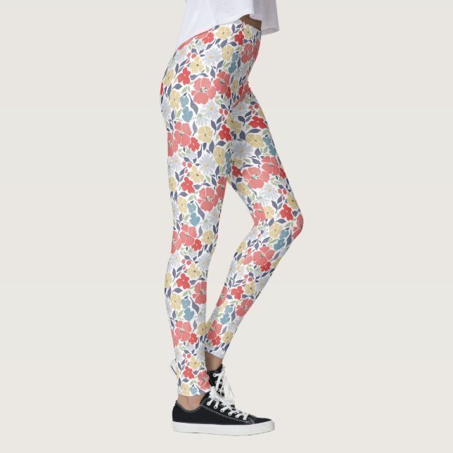 Peach Floral Leggings (Direita)