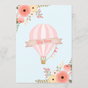 Peach Floral Para Cima E Longe Do Convite De Anive
