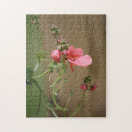 Peach Floral Quebra-cabeça