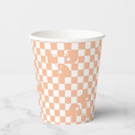 Peach Fuzz Cherry Gingham Patterno