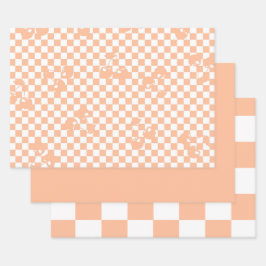Peach Fuzz Cherry Gingham Patterno