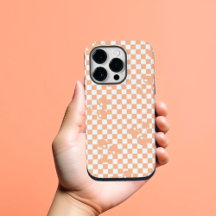 Peach Fuzz Cherry Gingham Patterno