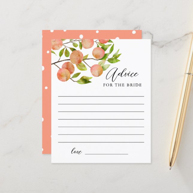 Peach Garden Advice For the Bride (Frente/Verso In Situ)