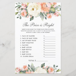 Peach Ivory Floral Chá O preço é o jogo certo