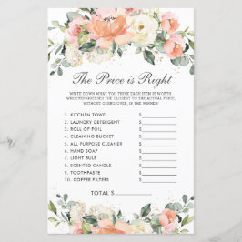 Peach Ivory Floral Chá Price é o jogo certo