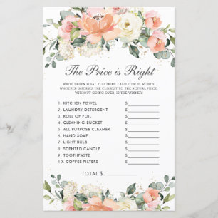 Peach Ivory Floral Chá Price é o jogo certo