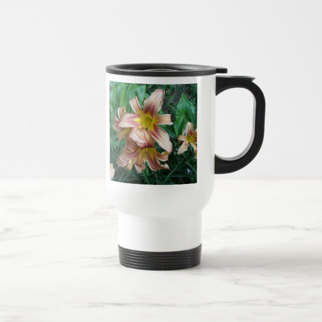 Peach Lily Caneca de viagem (Direita)