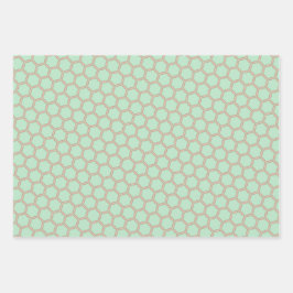 Peach & Mint Pastels Molhando Folha Plana de Papel