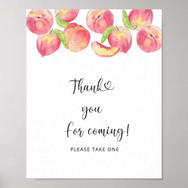 Peach \ Obrigado por vir Poster (Frente)