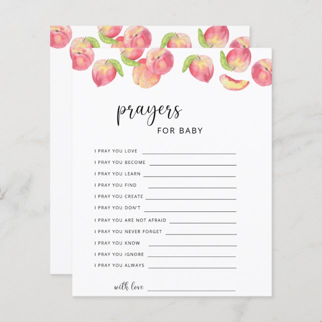PEACH - orações para o bebê (Frente/Verso)