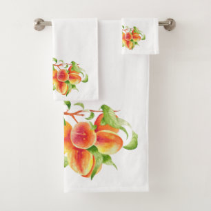 'Peach Paradise' em um conjunto de toalhas de Banh