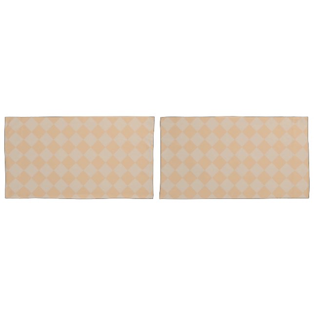 Peach Pillowcase Diamond Pattern HAMbyWG (Frente - conjunto)