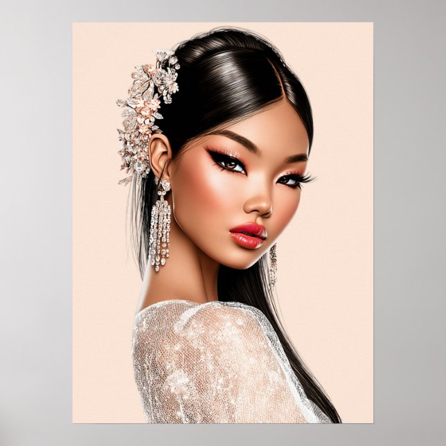 Peach Reverie | Poster de retrato vertical (18×24) (Frente)