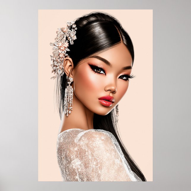 Peach Reverie | Vertical Portrait Poster (24x36) (Frente)