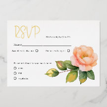 Peach rosa Watercolor RSVP