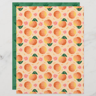 Peach Scrapbook Paper
