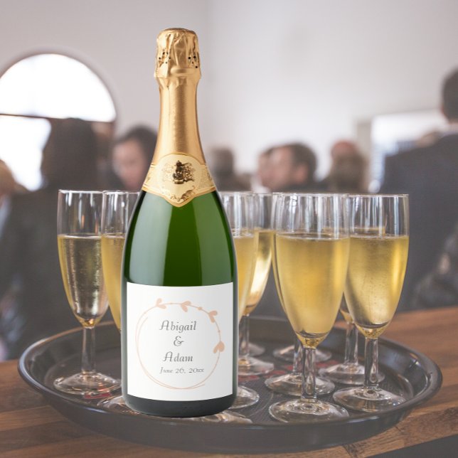 Peach Simple Heart Wreath Wedding (In Situ Wedding)