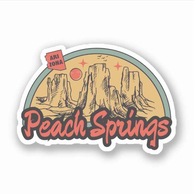 Peach Springs, Arizona  Adesivo (Frente)