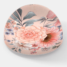 Peach Sunflower com Dahlia e Blue Sage