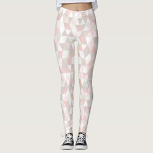 Peach/Tan Blush Triangle Leggings para mulheres