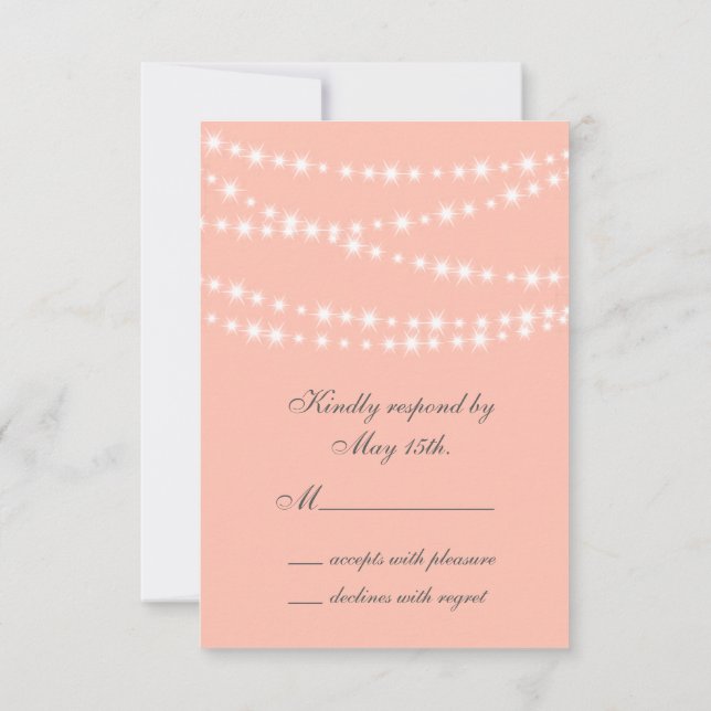 Peach Twinkle Lights RSVP (Verso)