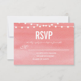 Peach Watercolor String Luzes RSVP