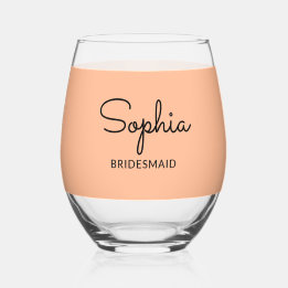 Peach Wedding Bridesmaid Keepsael Bonito Elegante