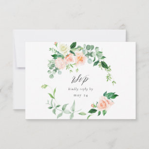 Peach & White Floral w RSVP V3 3