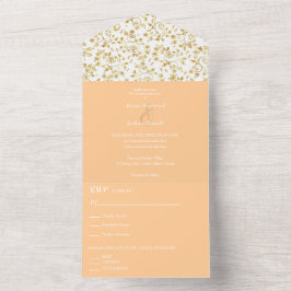 Peach Winter Night Weding
