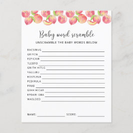 Peach Word Scramble | Jogo Chá de fraldas