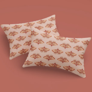 Peachy Retro Moth - Delicar Impressão de repetição