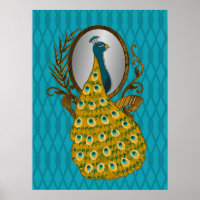 Peacock Admitindo Seu Poster de Reflexão