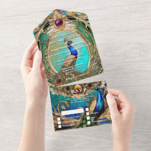 Peacock art nouveau vintage retro luxo