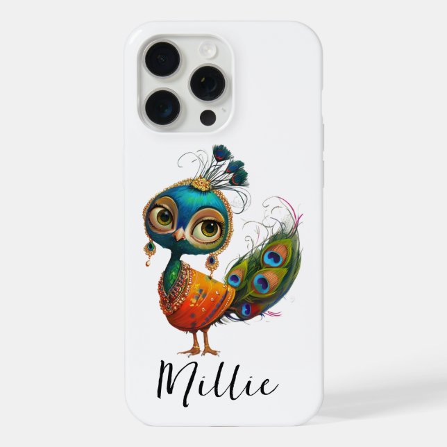 Peacock Bird Whimsical (Verso)
