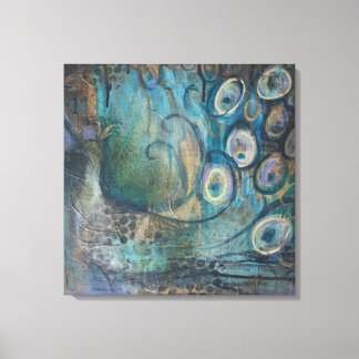 Peacock canvas de Arte Impressão de