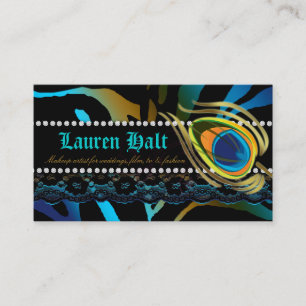 Peacock Cartão de visita hair salon spa