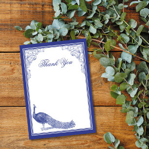 Peacock Cartões de agradecimentos