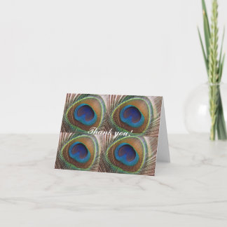 Peacock Cartões de agradecimentos
