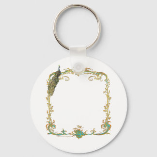 Peacock com o Chaveiro de Quadro Dourado "Salvar a