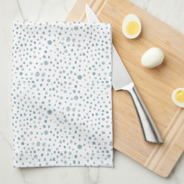 Peacock Confetti Watercolor Dots Kitchen Toalha