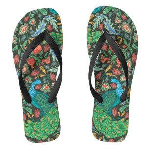 Peacock dos Chinelos Chintz da Índia