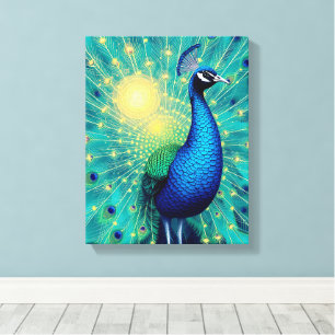 Peacock Energies em Foco – Canvas Envolvido Premiu